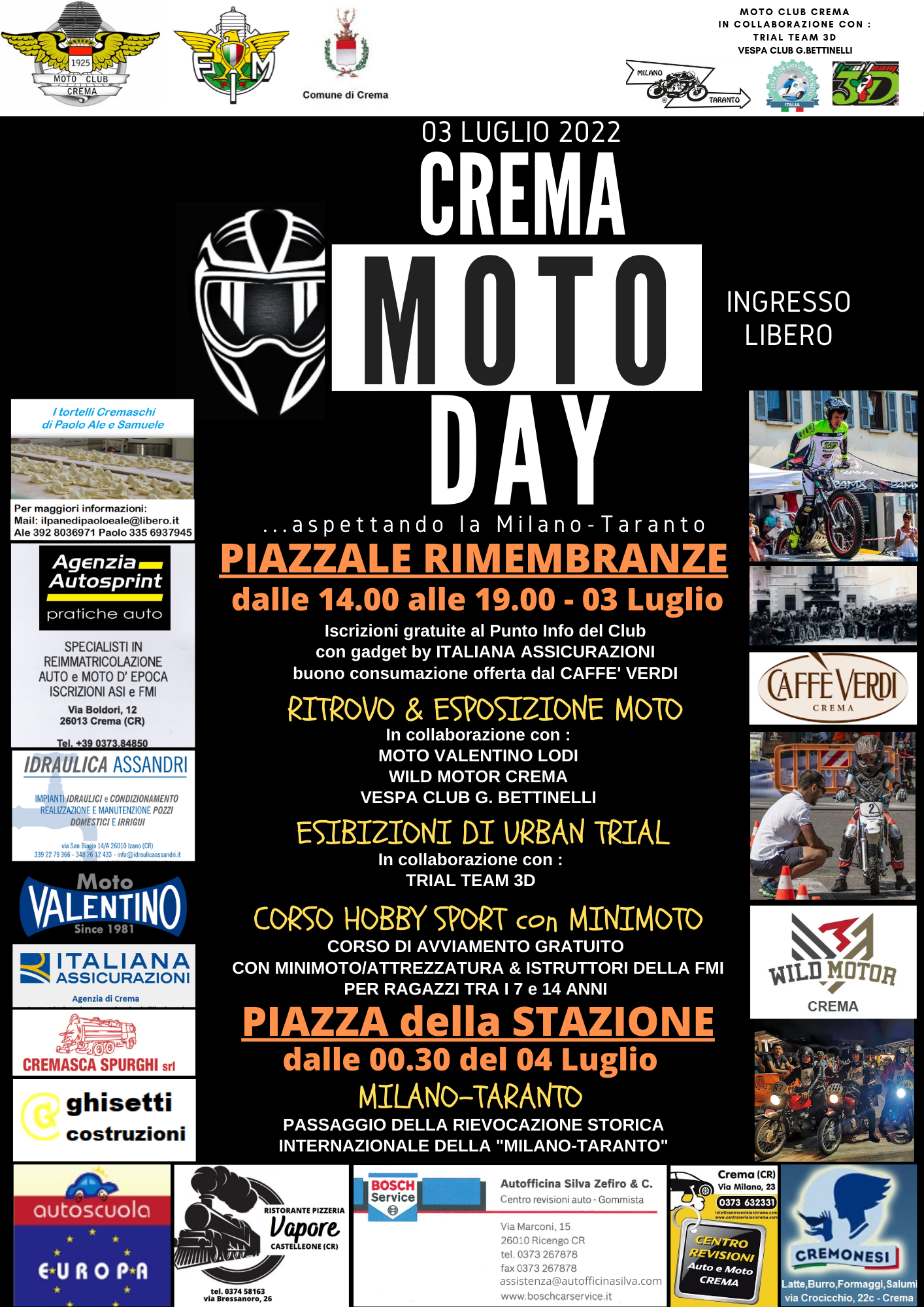 Moto Day a Crema…aspettando la Milano Taranto – 3 Luglio 2022